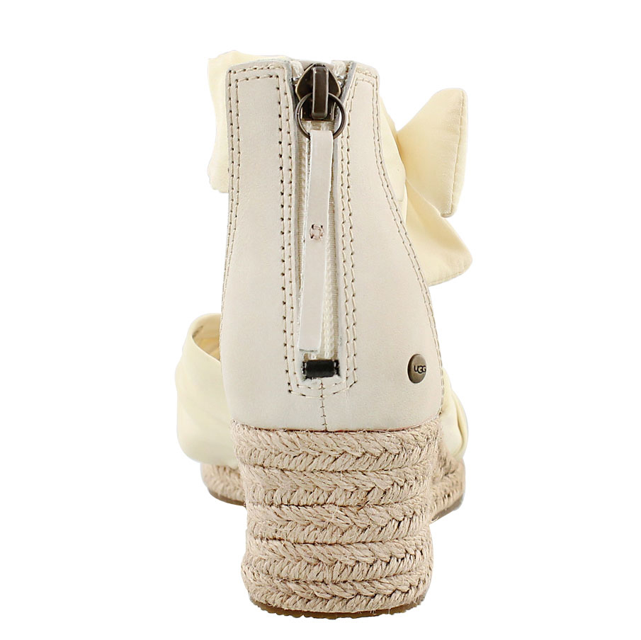 Lds Starla cream fabric wedge sandal