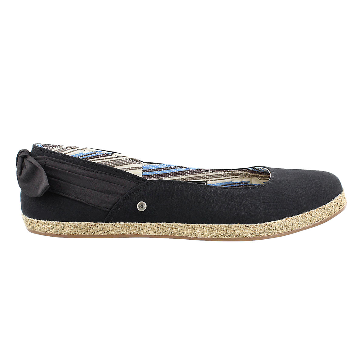 Lds Perrie black slip on espadrilles