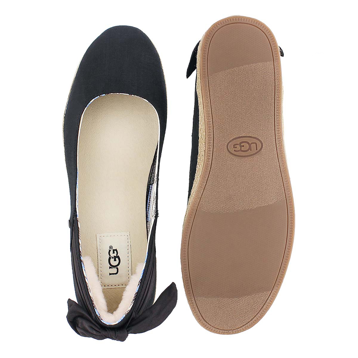 Lds Perrie black slip on espadrilles