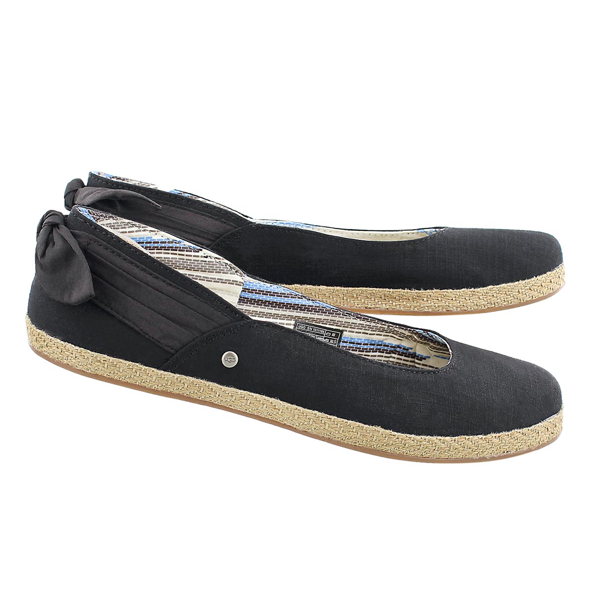 Lds Perrie black slip on espadrilles