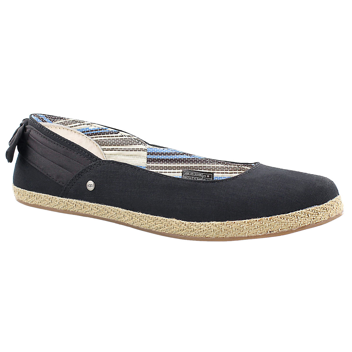 Lds Perrie black slip on espadrilles