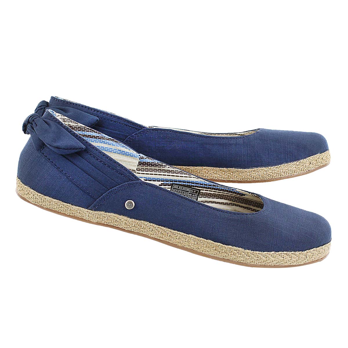 Lds Perrie navy slip on espadrilles