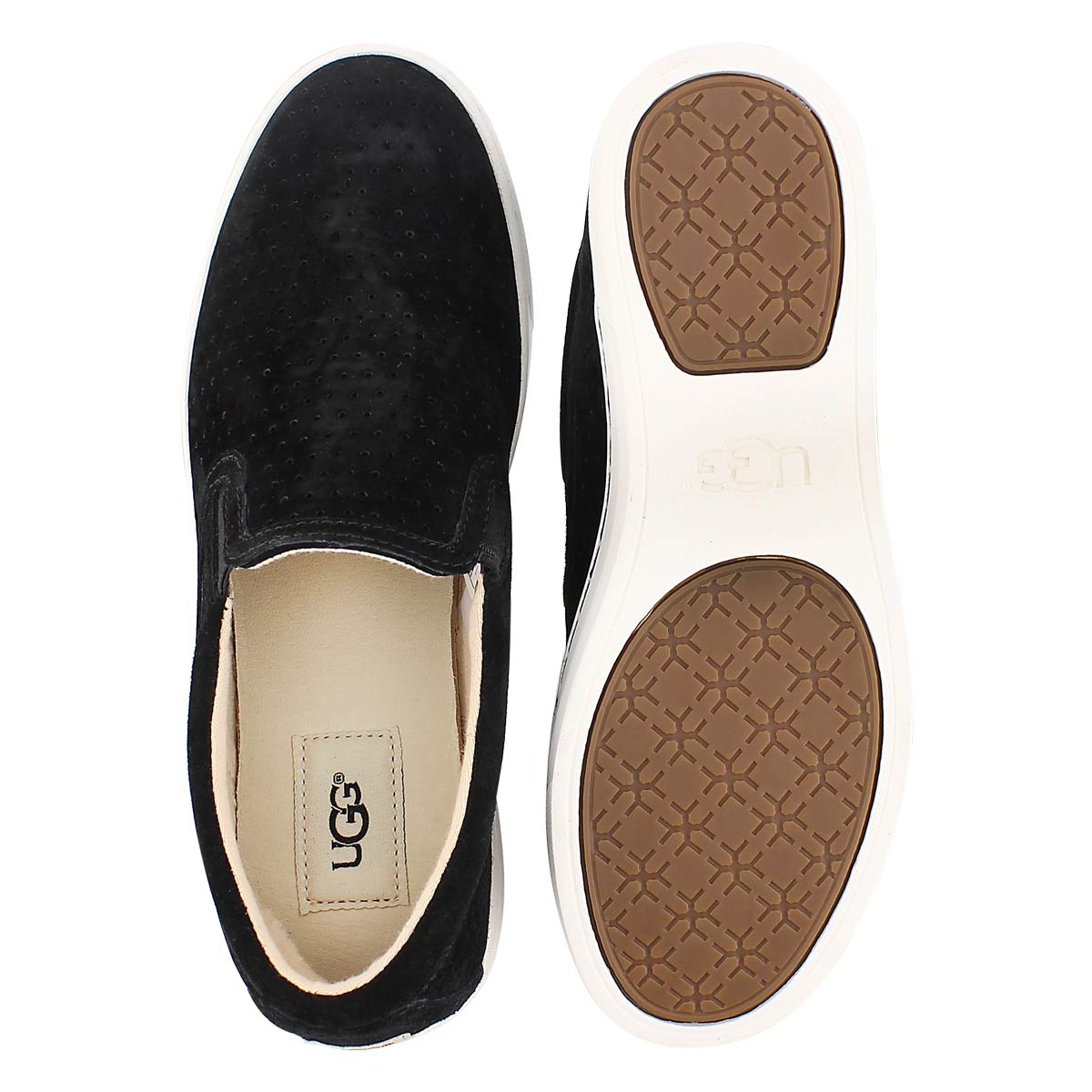 Lds Fierce Geo Perf blk slip on shoe