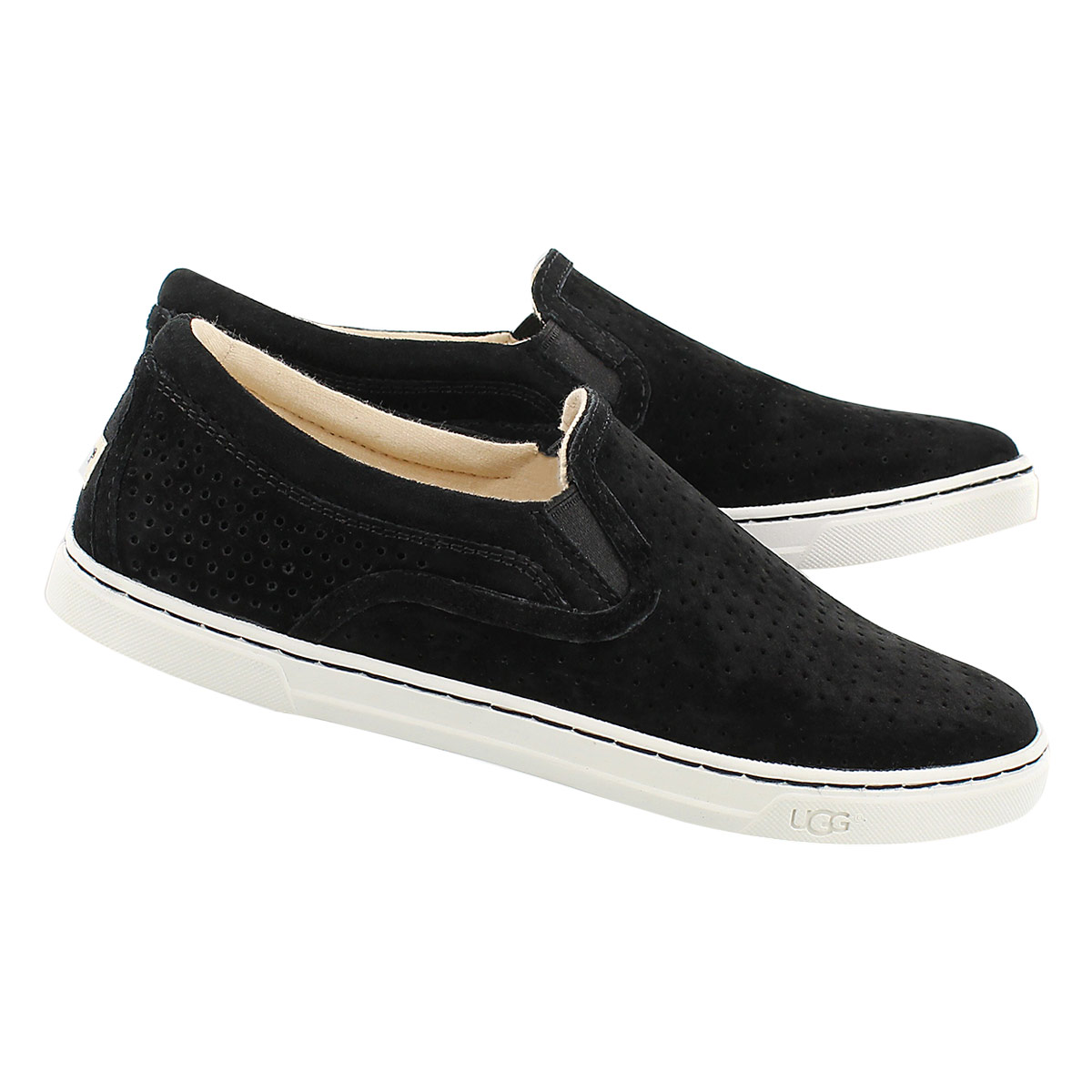 Lds Fierce Geo Perf blk slip on shoe