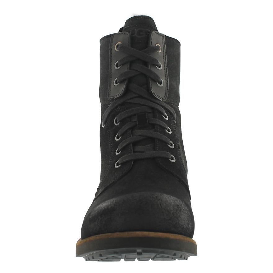 Mns Larus black laceup combat boot