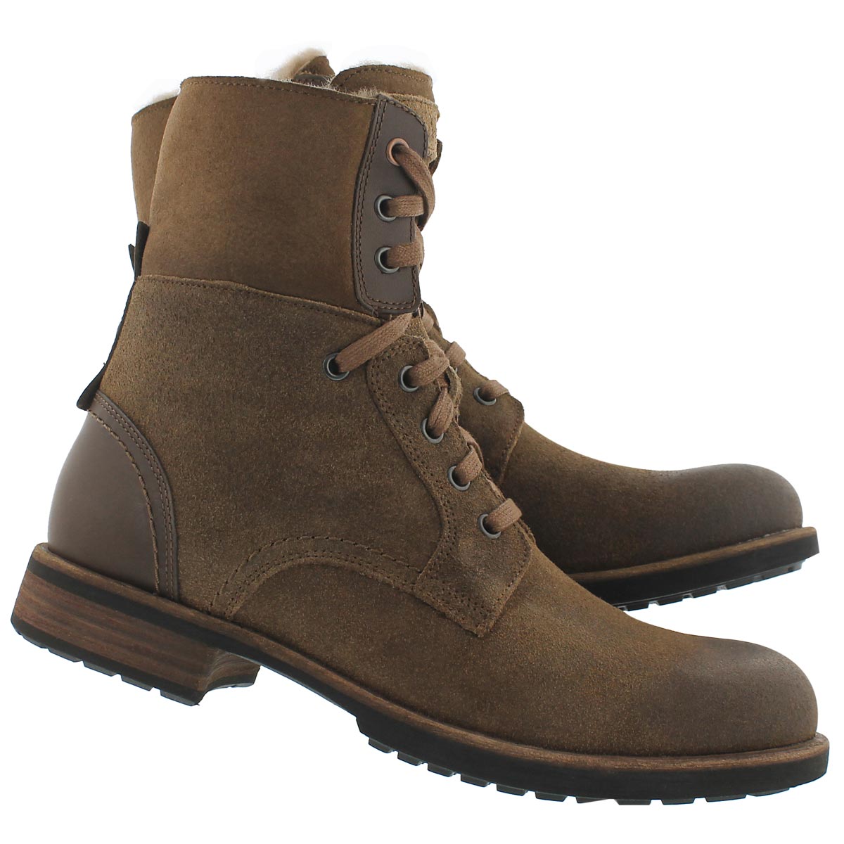 Mns Larus chestnut laceup combat boot