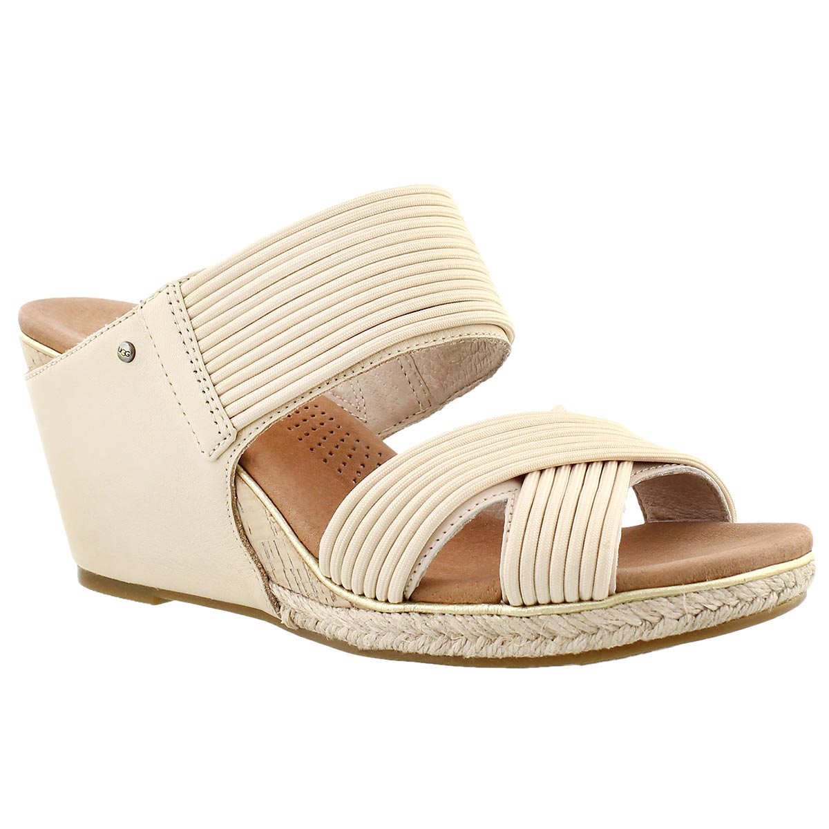 Lds Hilarie buff wedge slide sandal