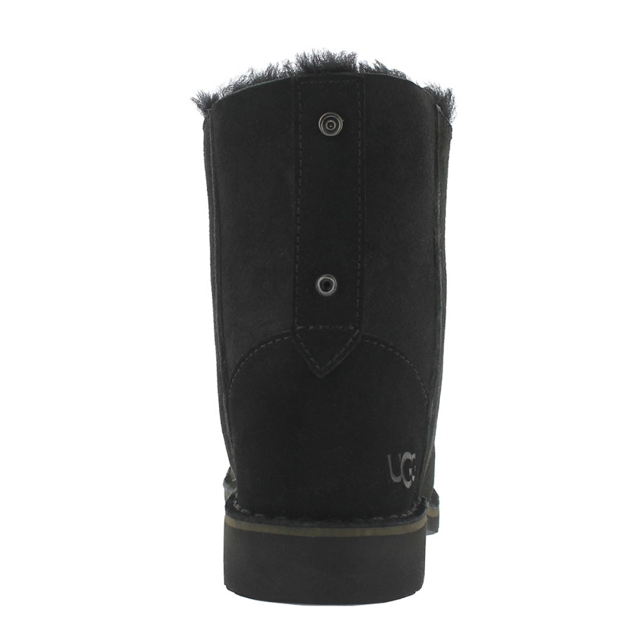 Lds Quincy black lace up sheepskin boot