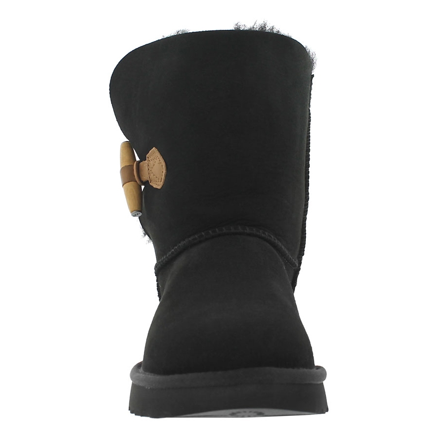 Lds Keely black sheepskin toggle boot