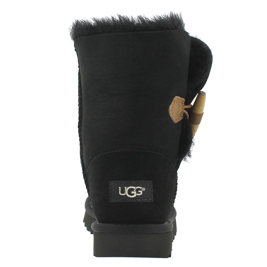 Lds Keely black sheepskin toggle boot