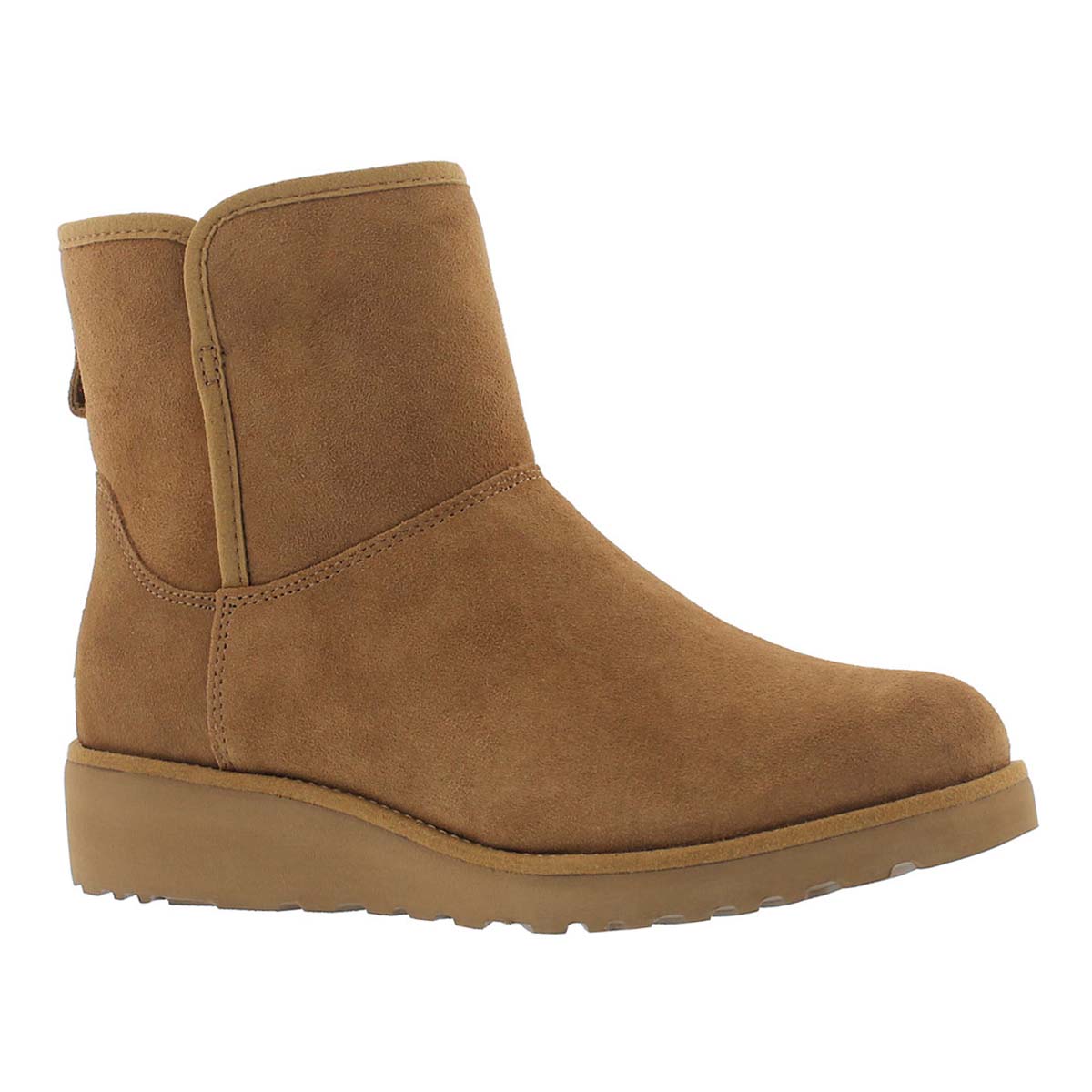 Women's KRISTIN chestnut wedge sheepskin boots