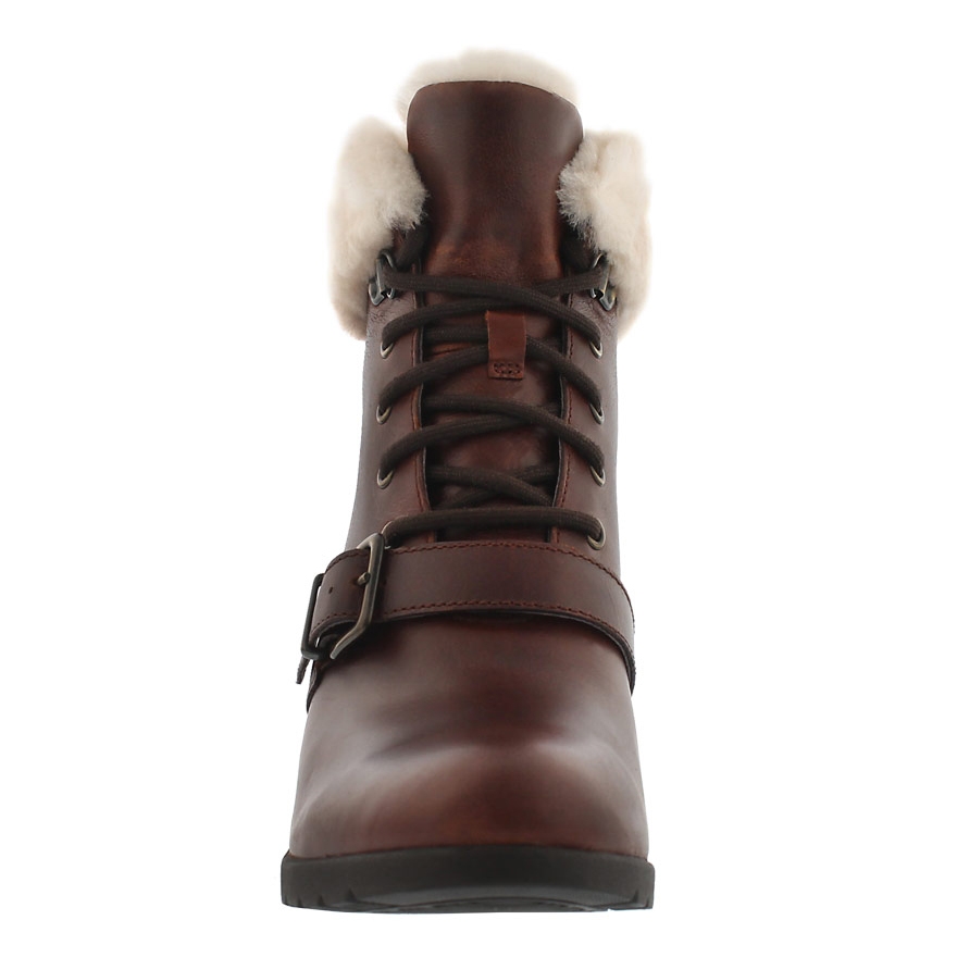 Lds Janney stout fur cuff wedge boot