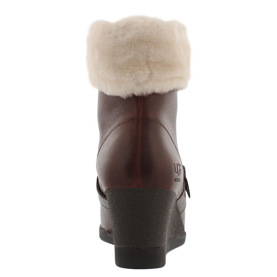 Lds Janney stout fur cuff wedge boot