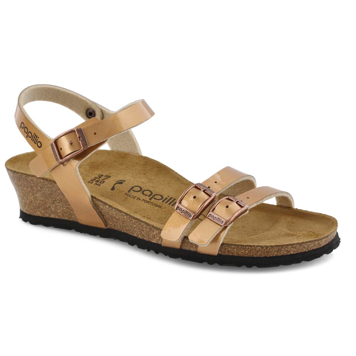 Lds Lana BF mtlc copper wedge sandal-N