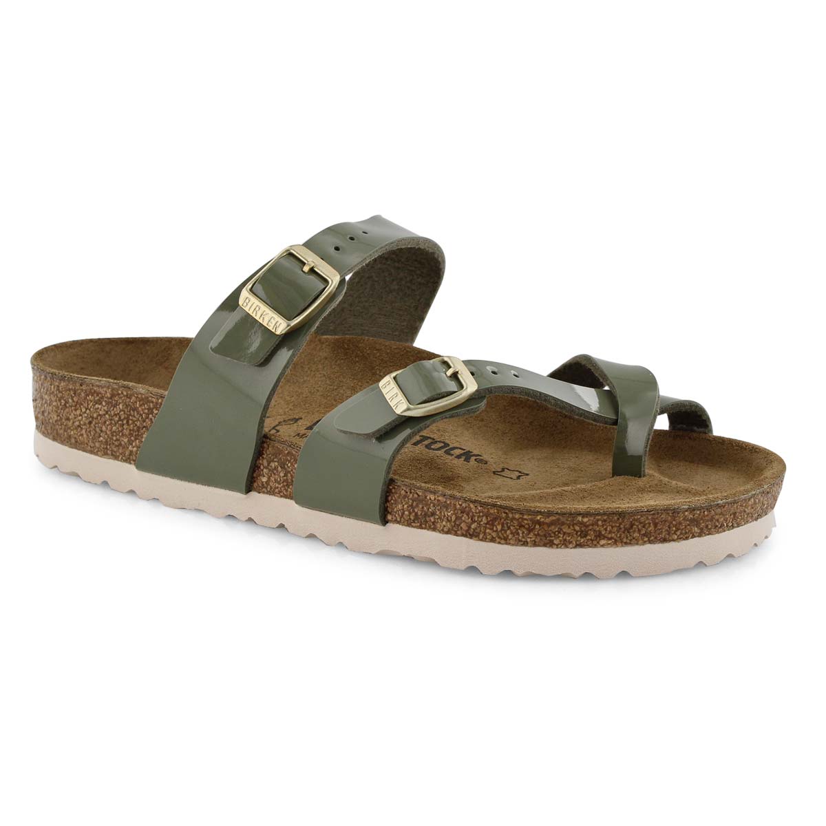 Lds Mayari BF pat khaki toe sleeve sndl