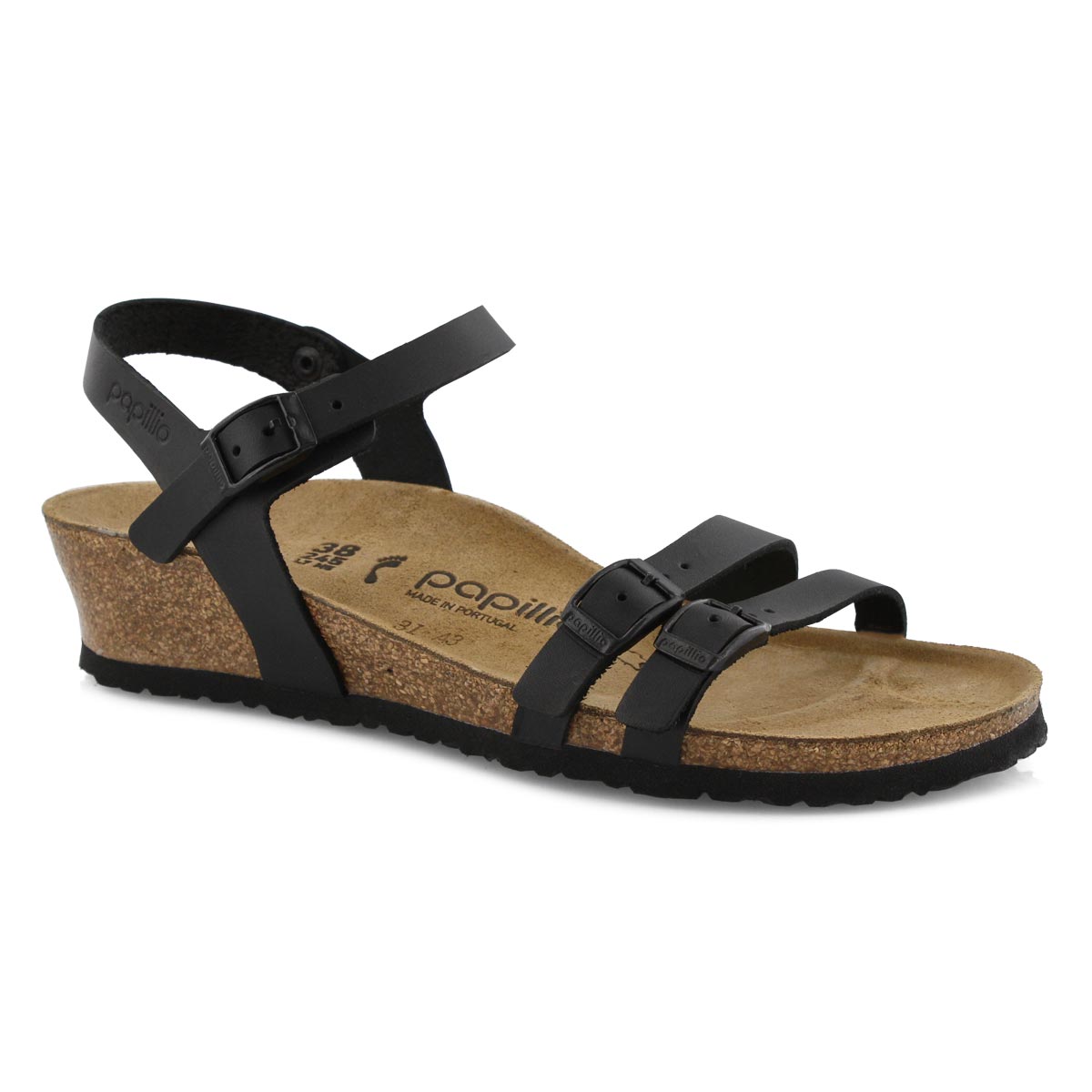 Lds Lana LTR black wedge sandal-N