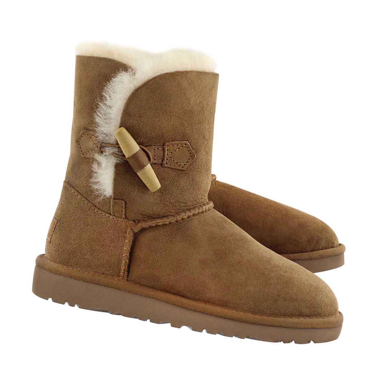 Grls Ebony ches sheepskin toggle boot