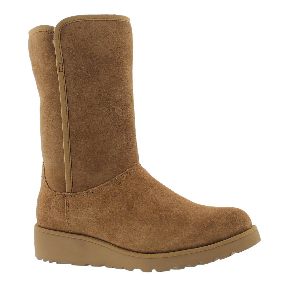 Women's AMIE chestnut tall wedge sheepskin boots