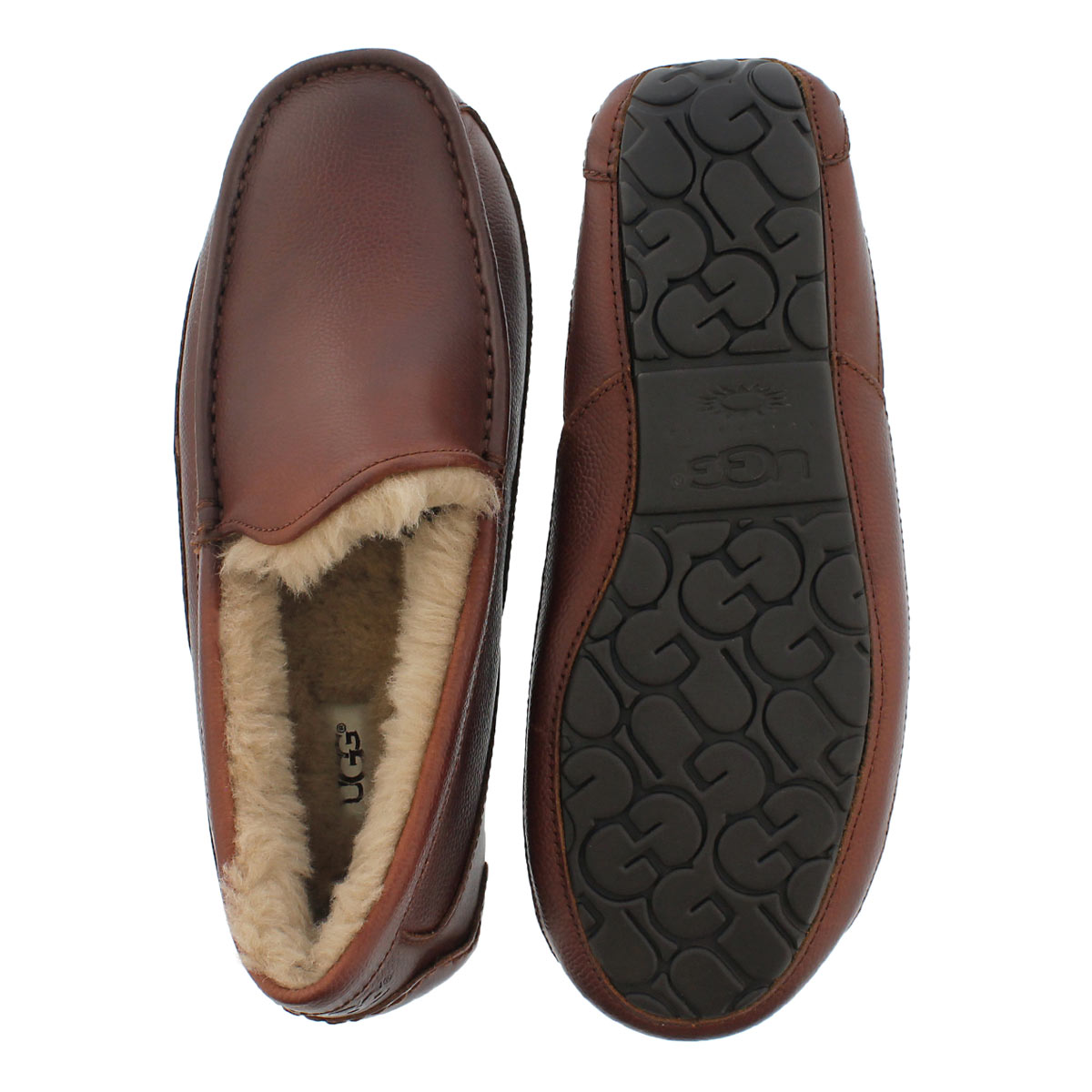 Mns Ascot Scotch Grain cognac moccasin