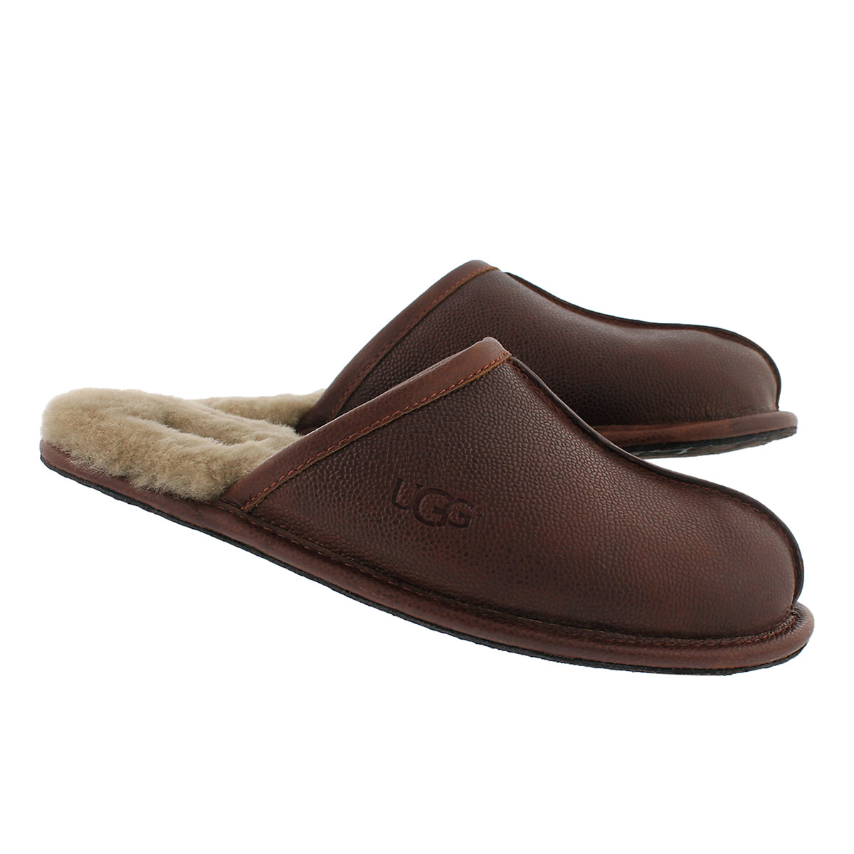 Pantoufle Scuff Scotch Grain, cognac, ho