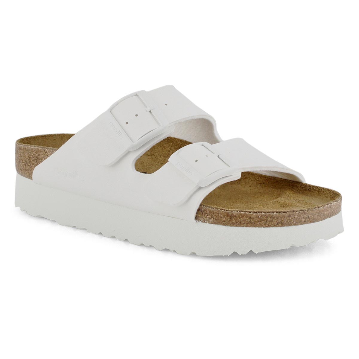 Lds Arizona white platform sandal-N