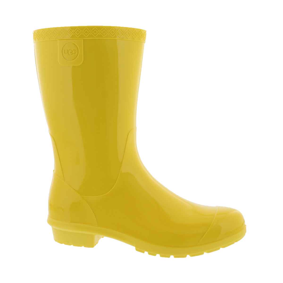 Girls' RAANA lemon yellow waterproof rain boots
