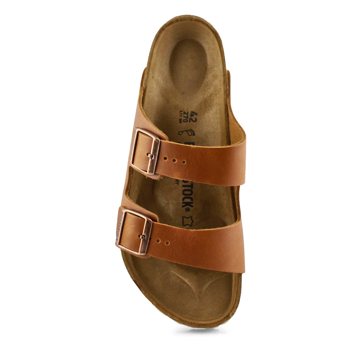 birkenstock 2 strap brown