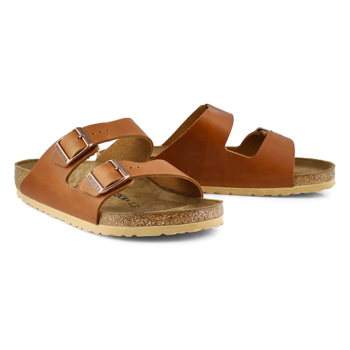 birkenstock 2 strap brown