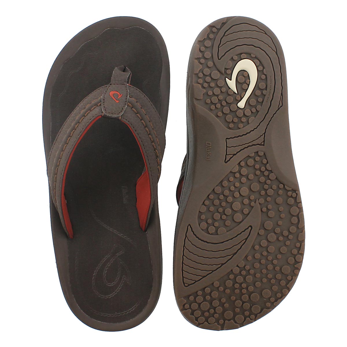 Mns Hokua dark java thong sandal