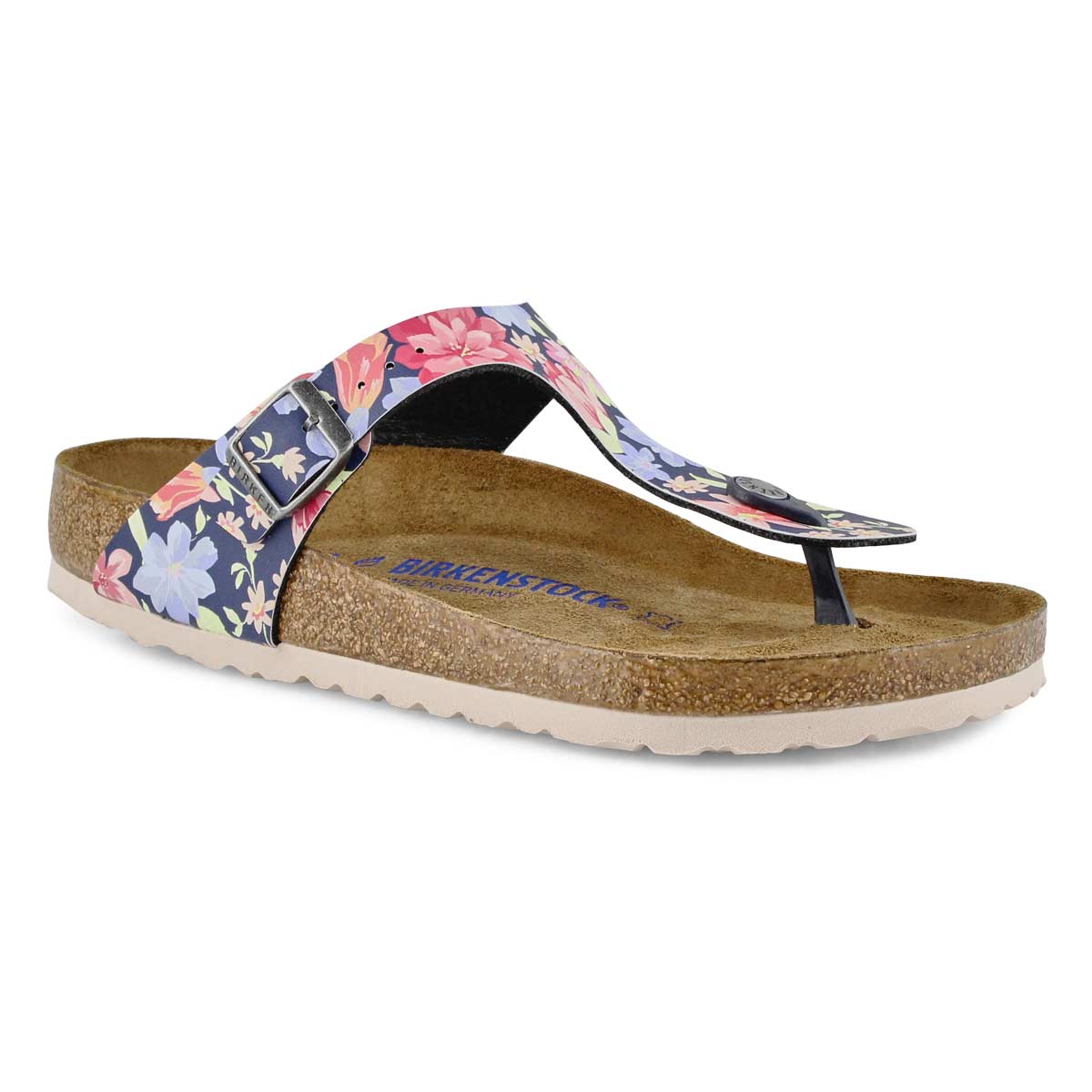 Lds Gizeh Soft BF flower/nvy thong sndl