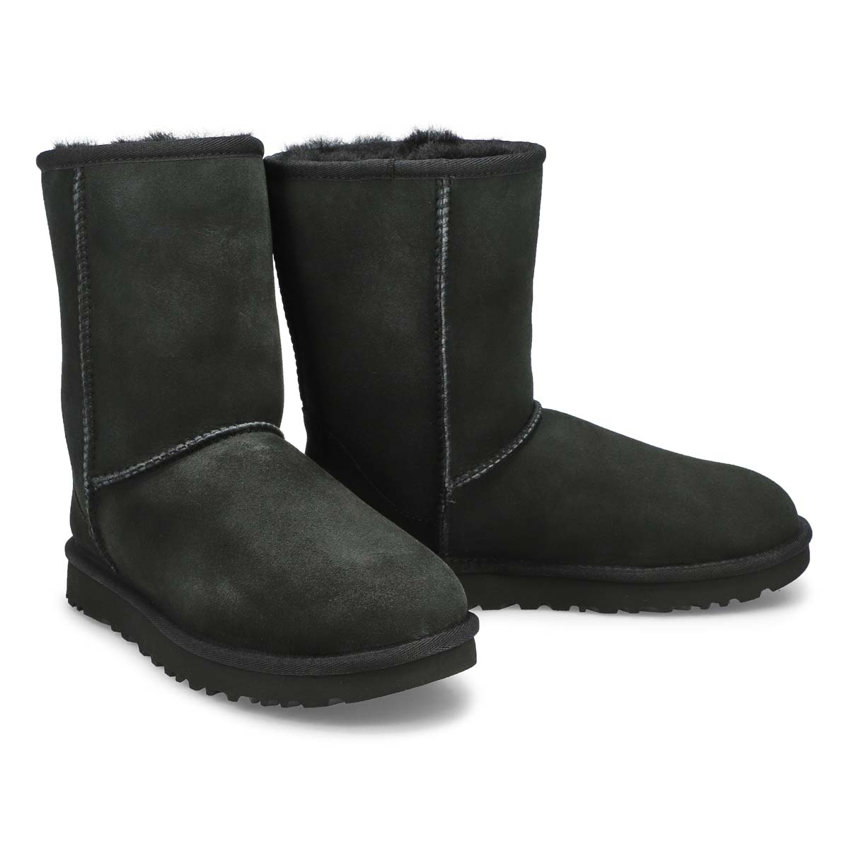 Lds Classic Short II blk sheepskin boot