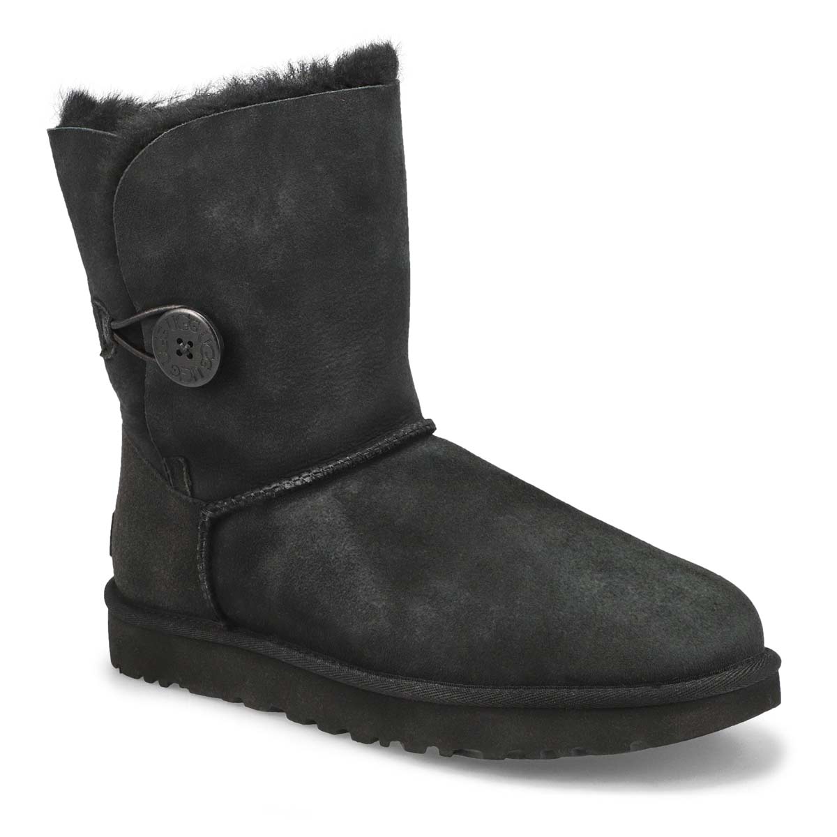 Lds Bailey Button II blk sheepskin boot