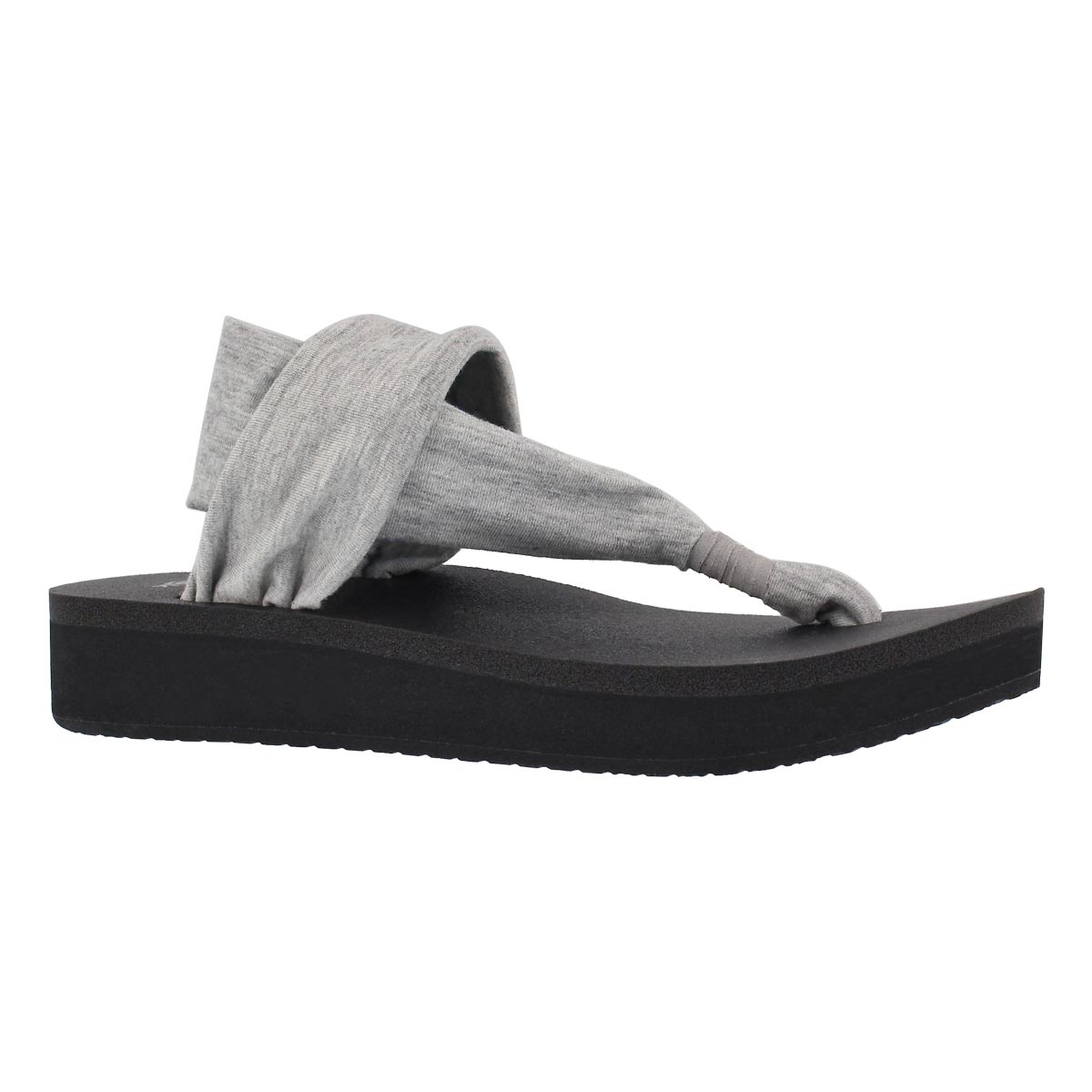 Lds Yoga Sling grey thong wedge sandal