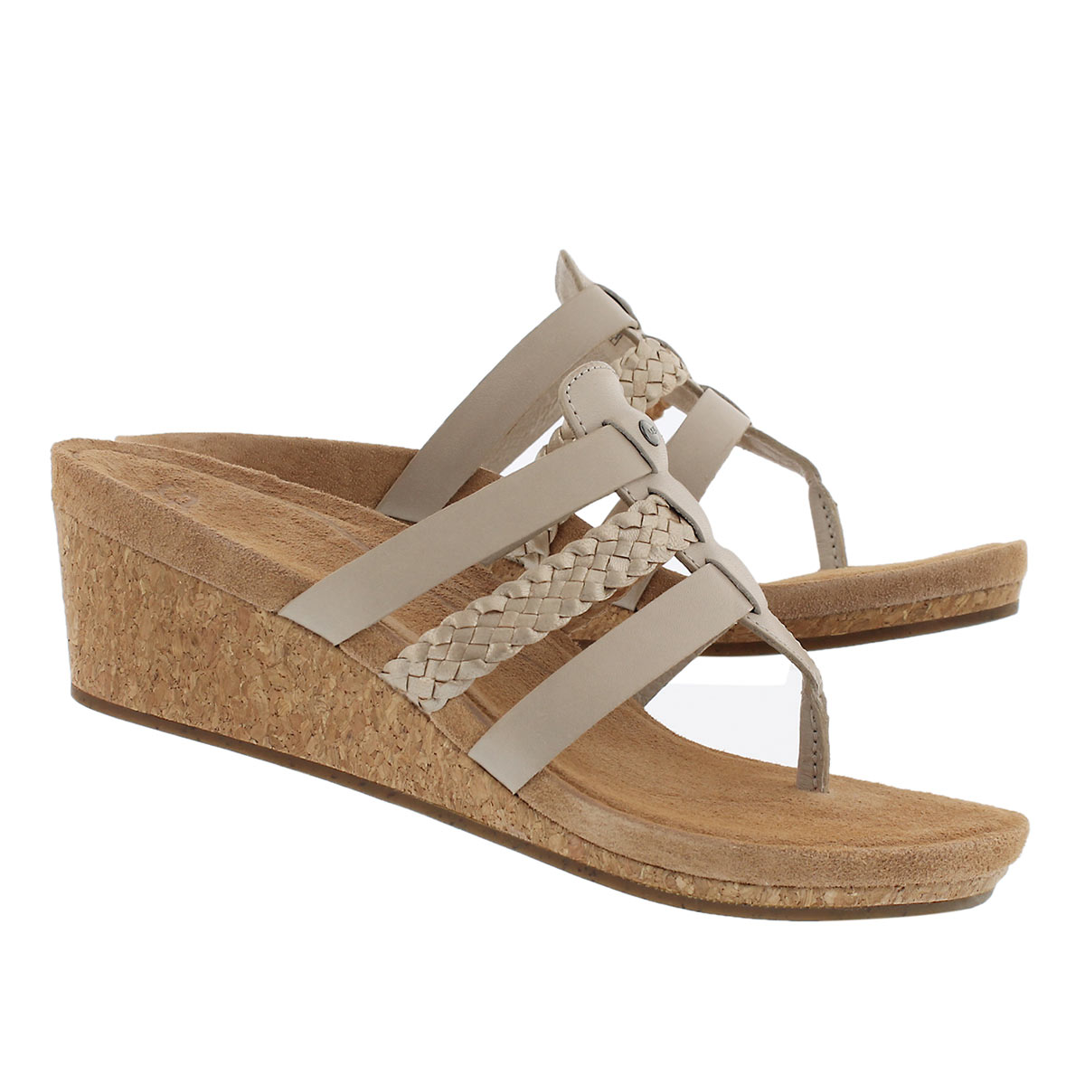 Lds Maddie horchata wedge thong sandal
