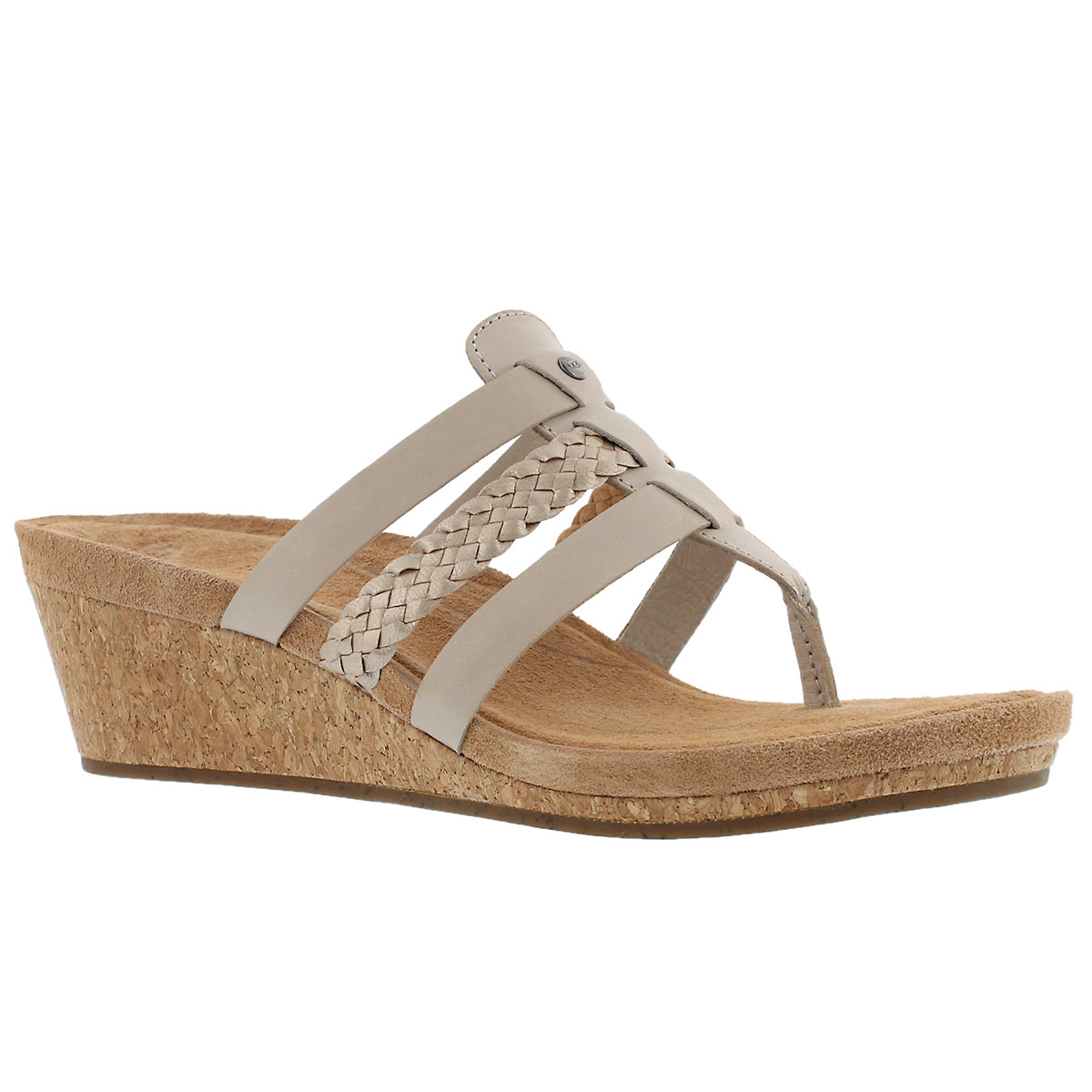 Lds Maddie horchata wedge thong sandal