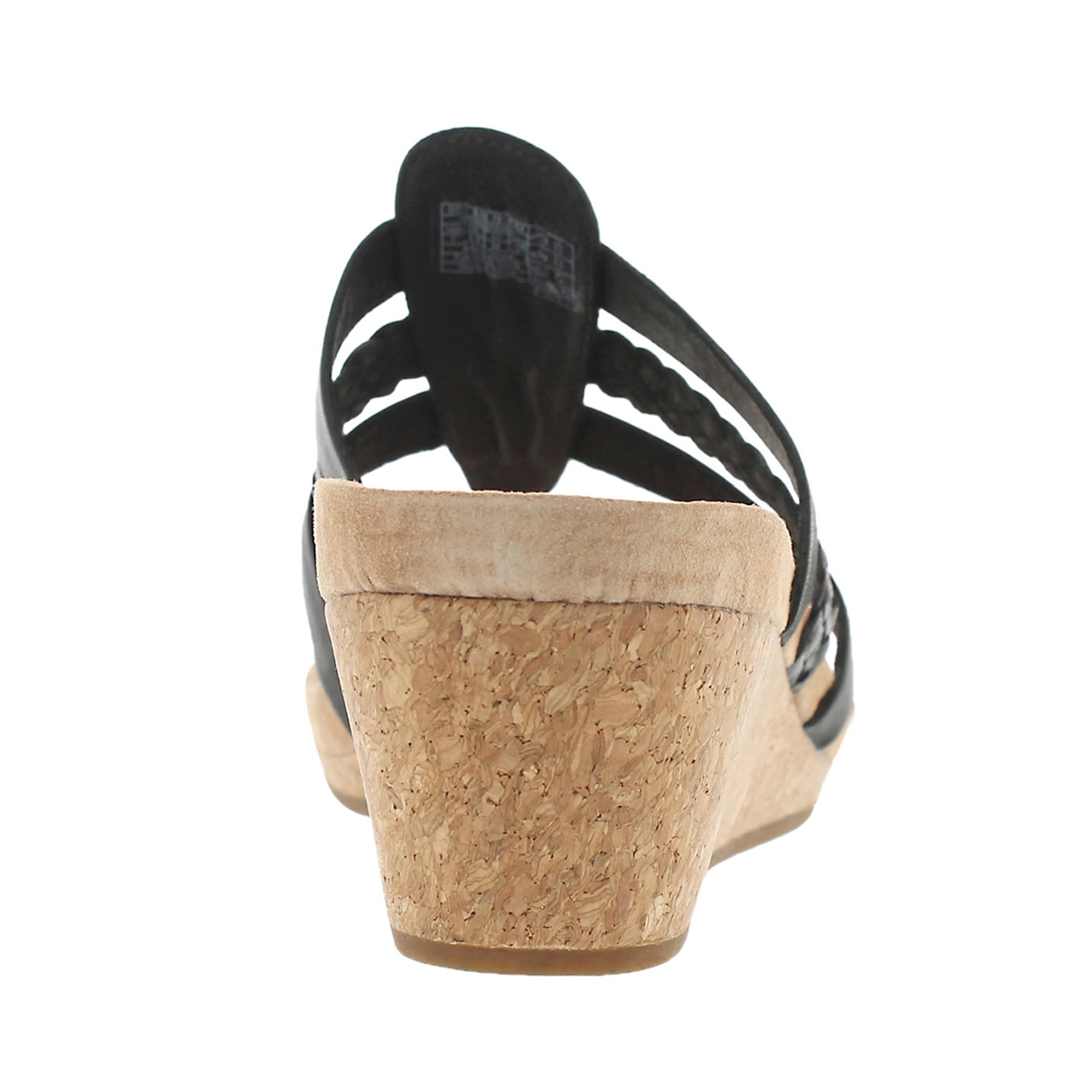 Lds Maddie blk wedge thong sandal