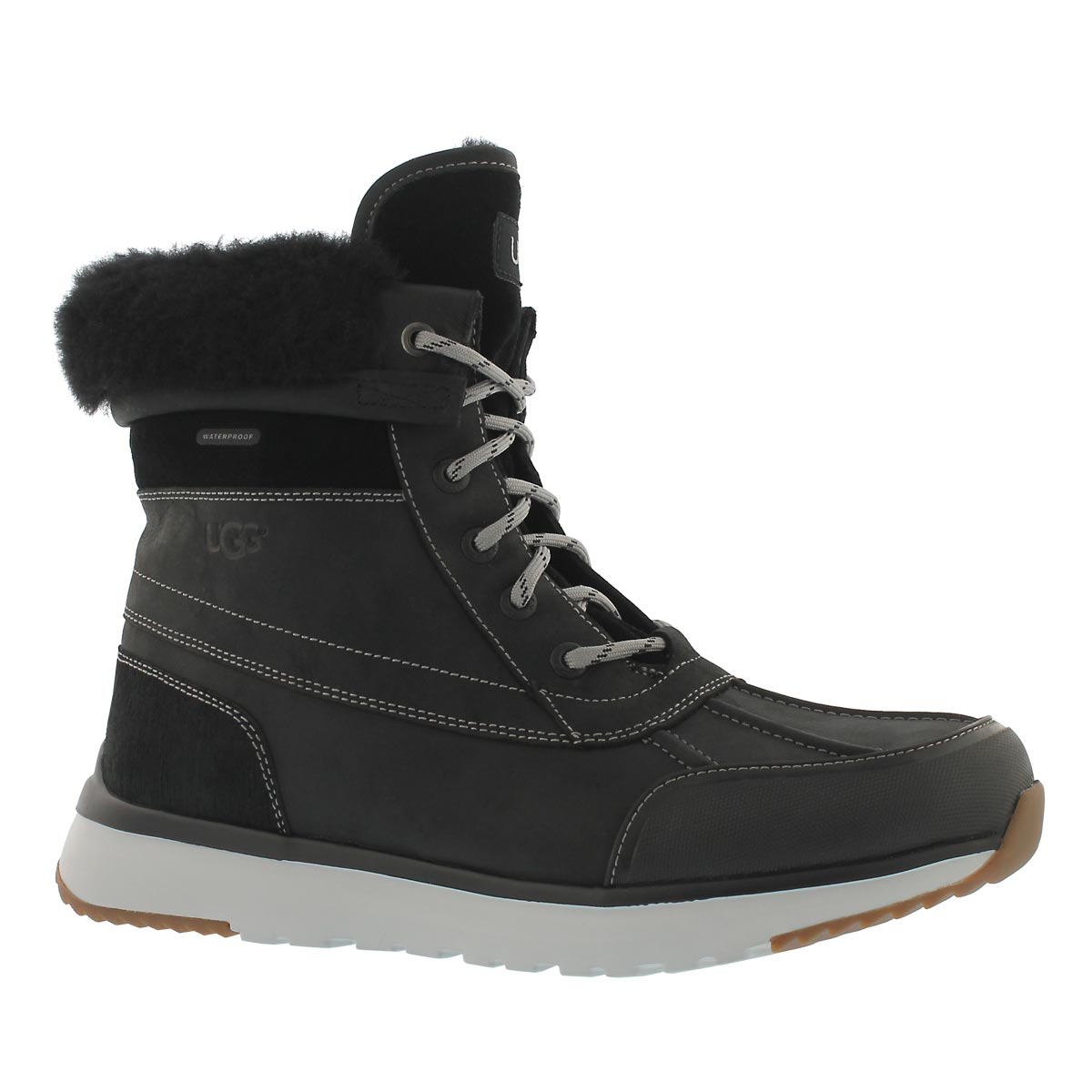 Men's ELIASSON black lace up winter boots