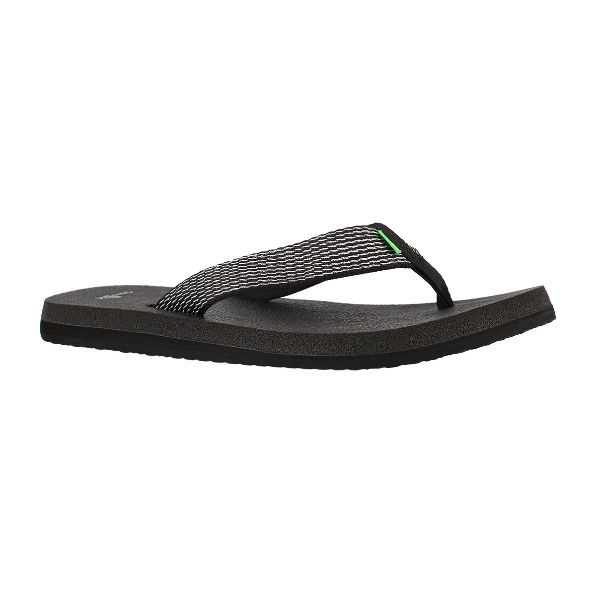 Lds Yoga Mat Web-Bling blk/slv flip flop