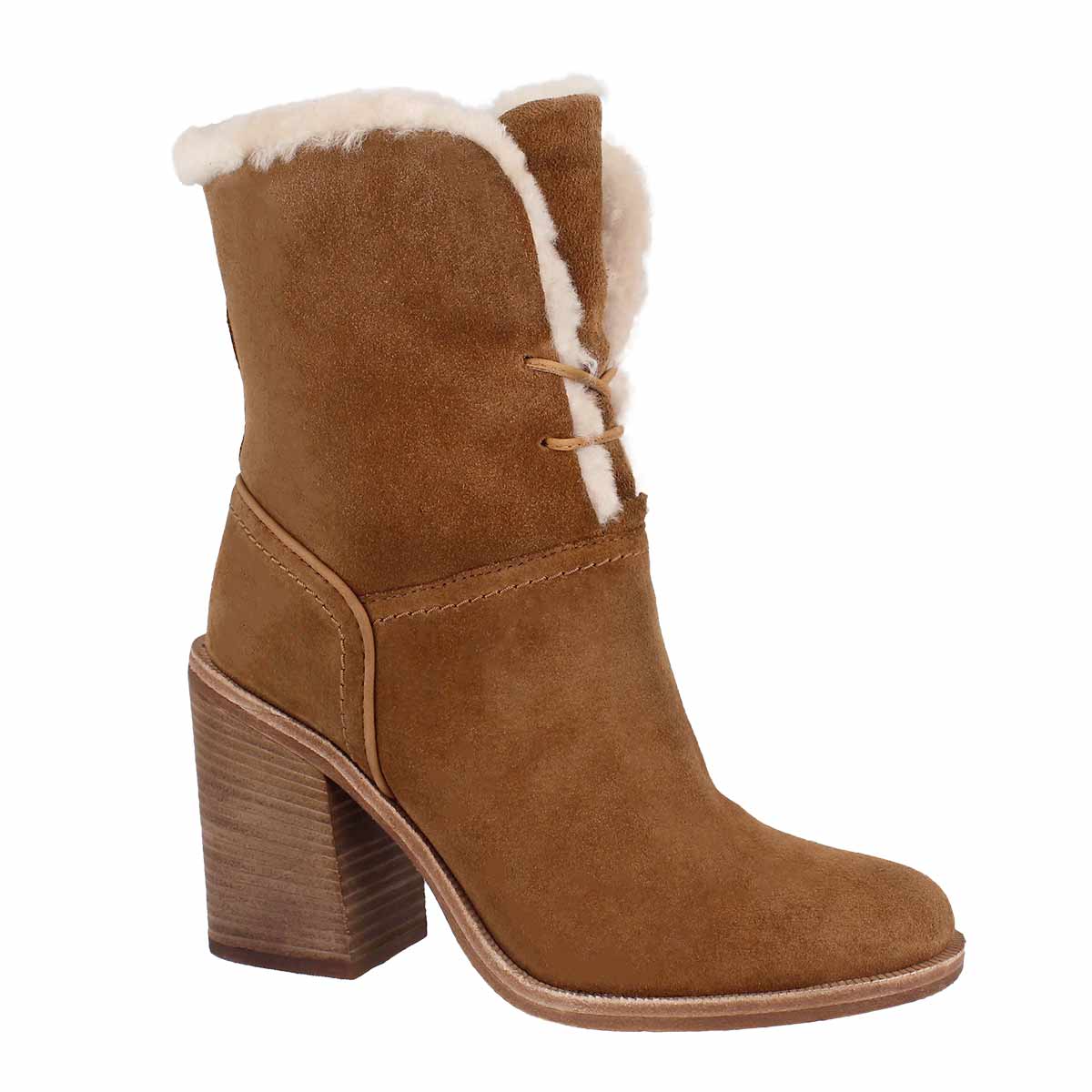 Women's JERENE chestnut casual mid calf boots
