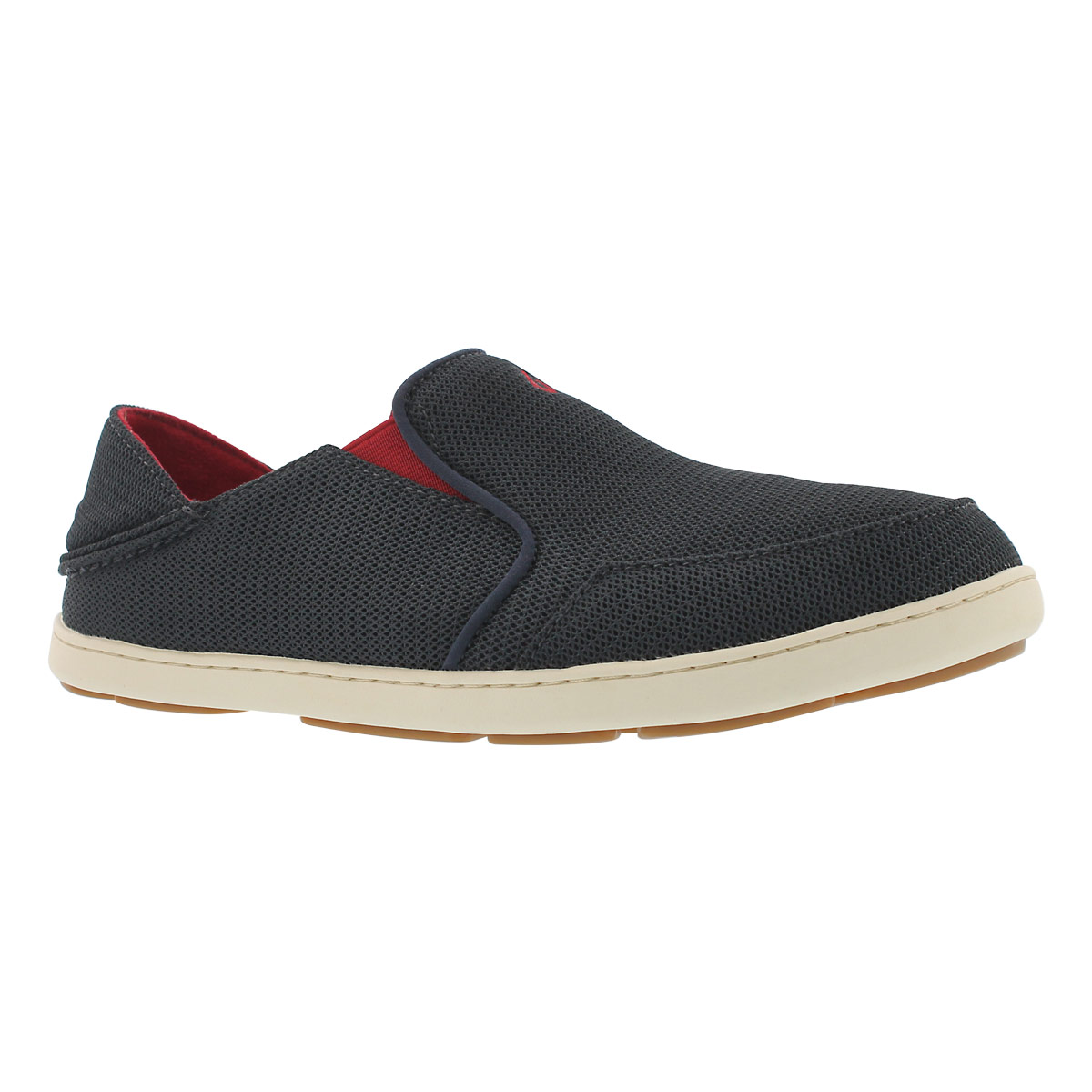 Mns NoheaMesh crbn/rd slipon casual shoe