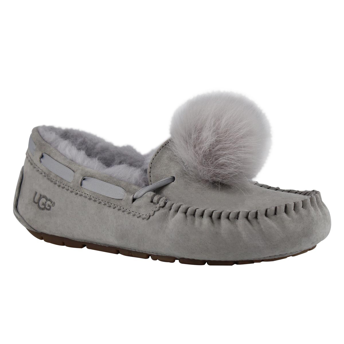 Lds Dakota Pom Pom seal sheepskin moc