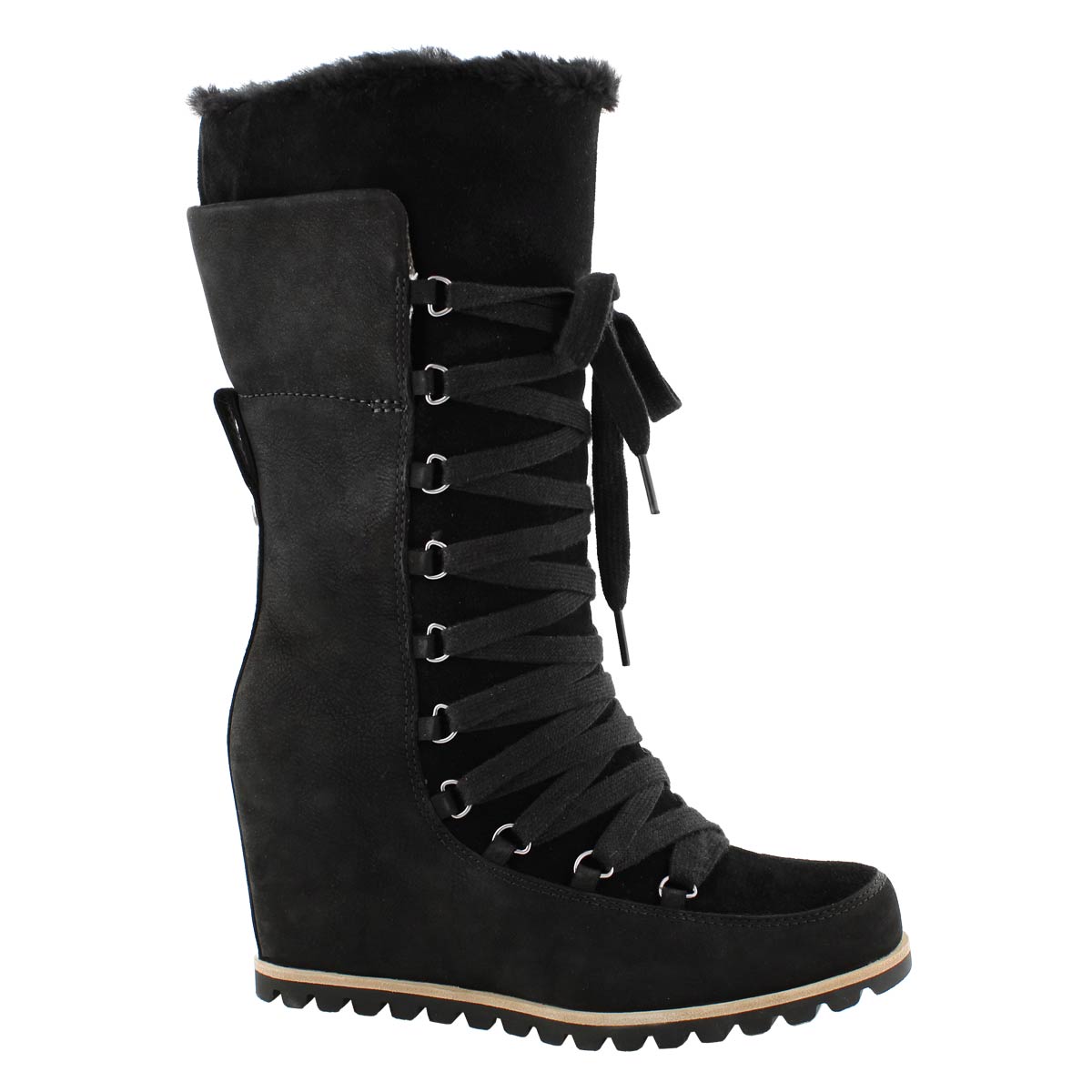 Lds Mason black lace up casual boot