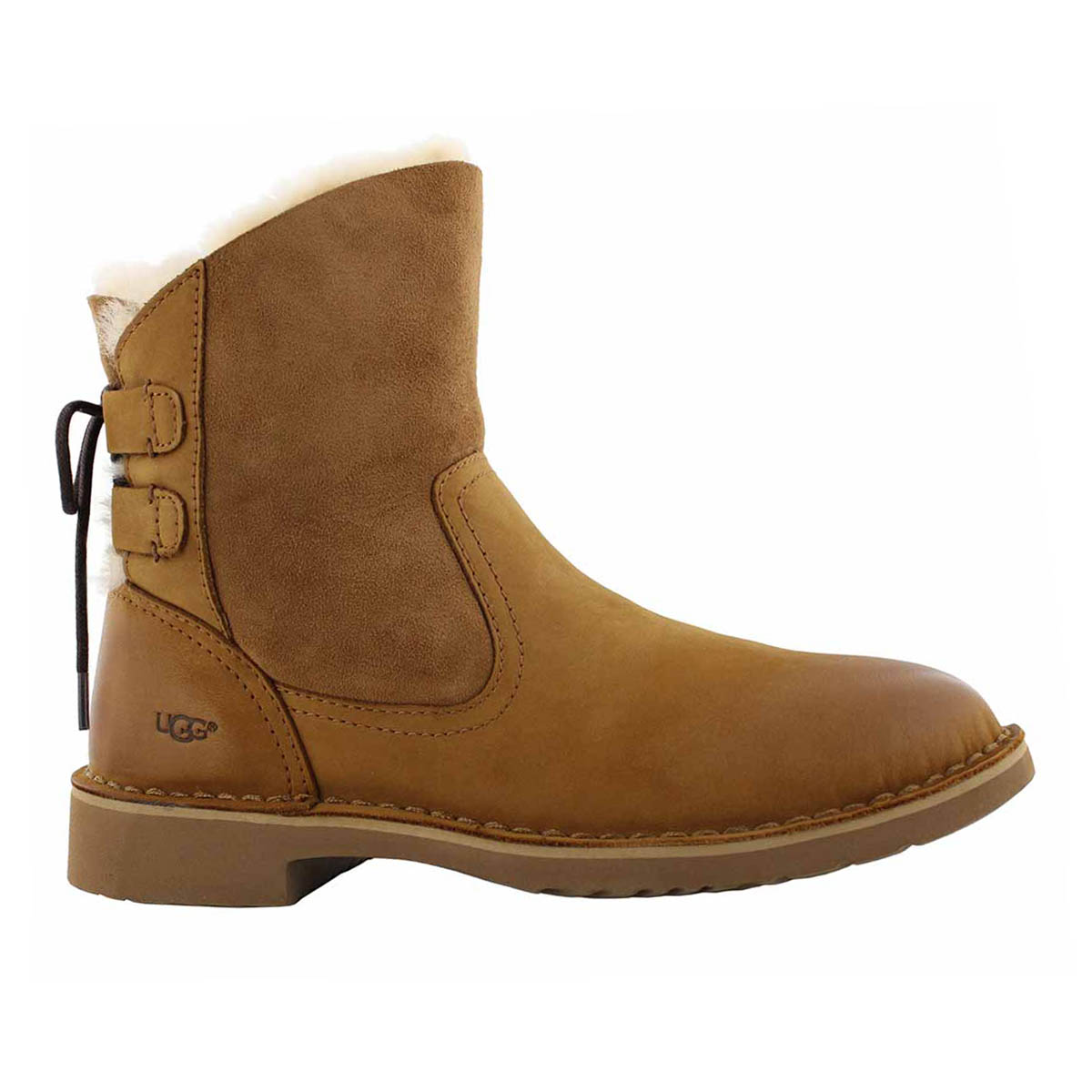 Lds Naiyah ches back lace sheepskin boot