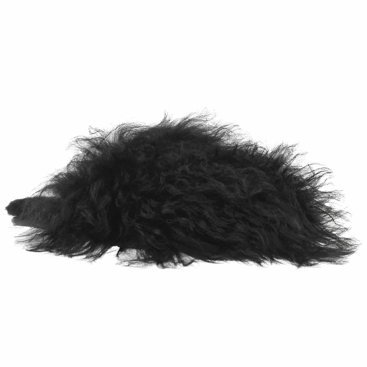 Women's FLUFF MOMMA MONGOLIAN black clogs