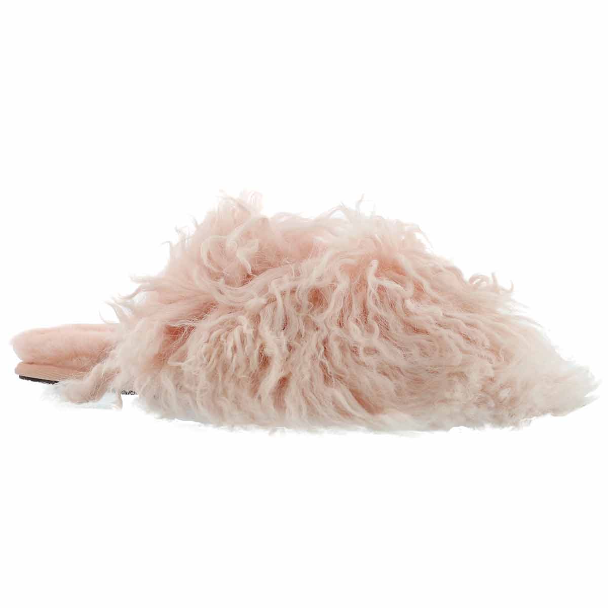 Women's FLUFF MOMMA MONGOLIAN peach clogs