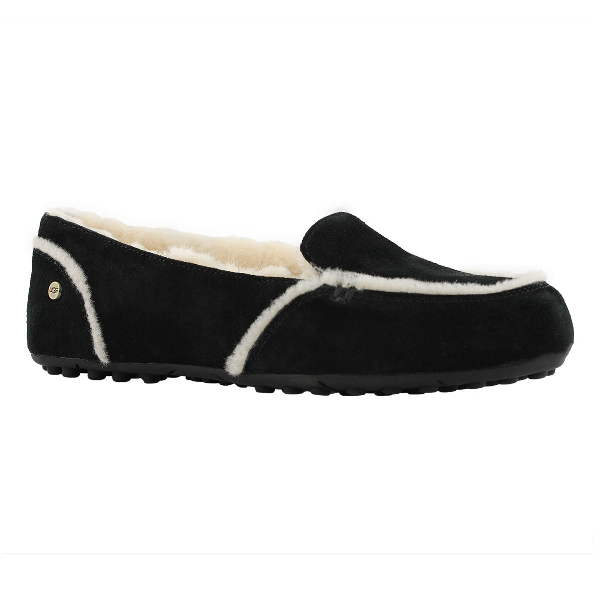 Lds Hailey blk sheepskin moccasin