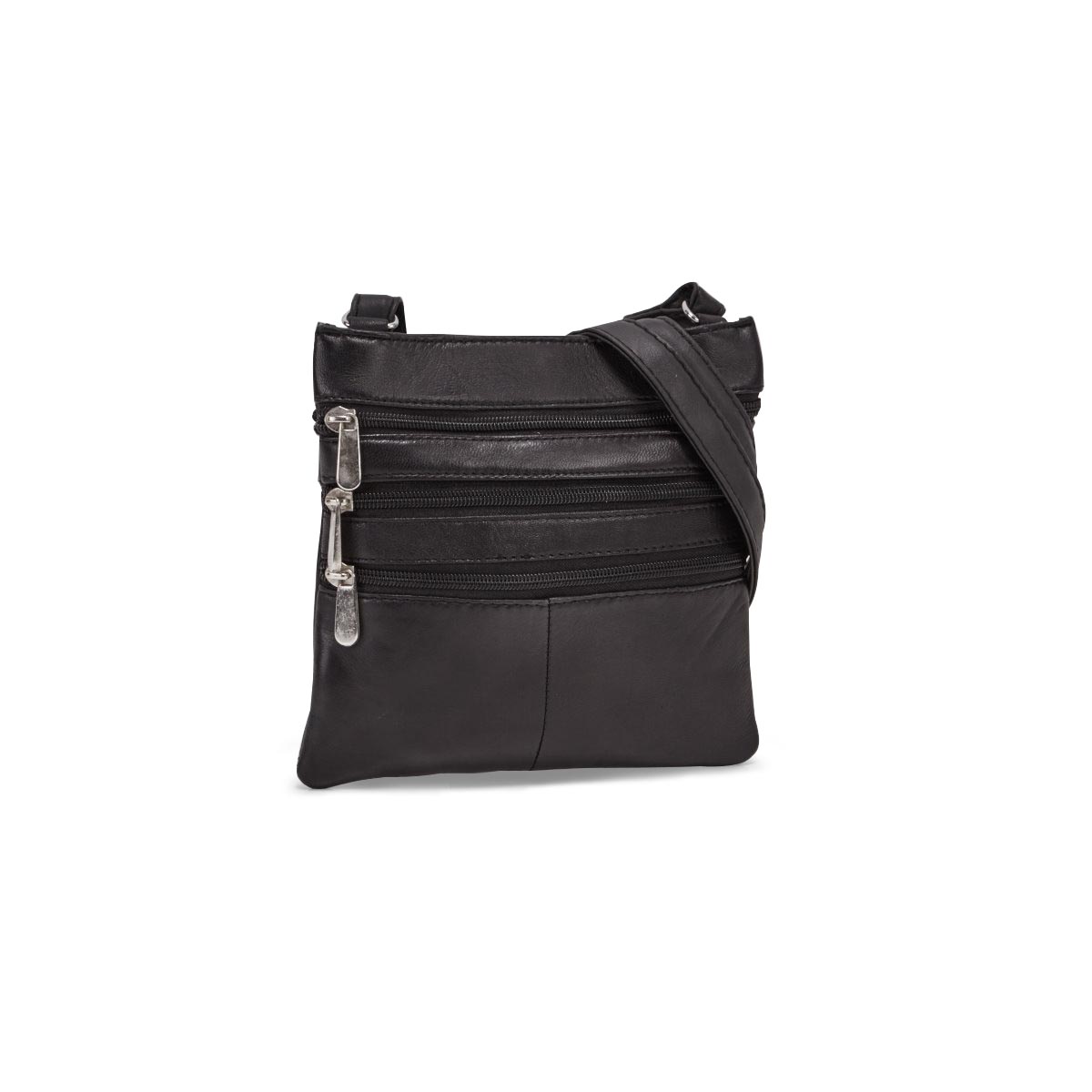 Lds blk sheep leather cross body bag
