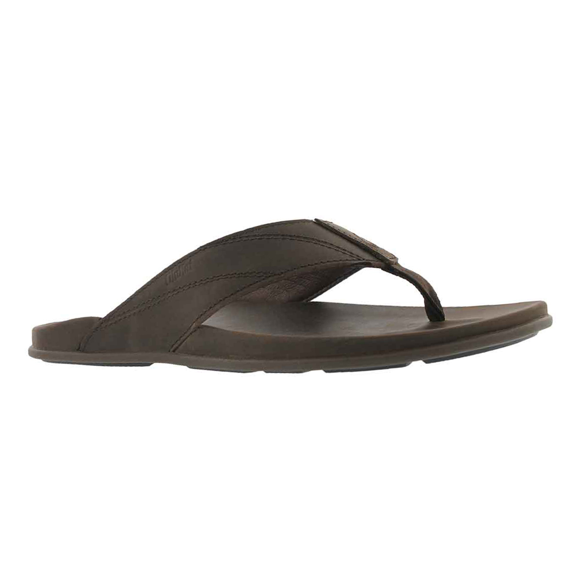Mns Pikoi dark wood thong sandal