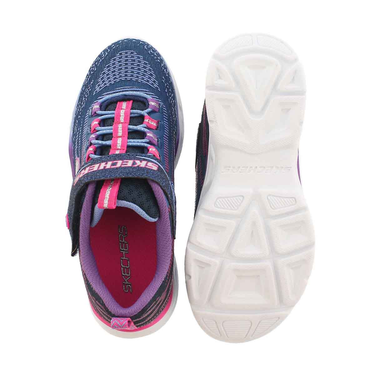 Grls Litebeams nvy ombre lightup sneaker