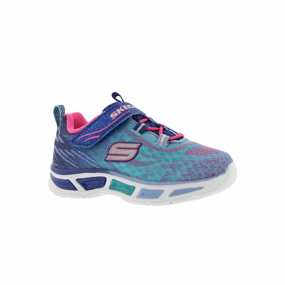 Infs-g Litebeams blk/pnk lightup snkr